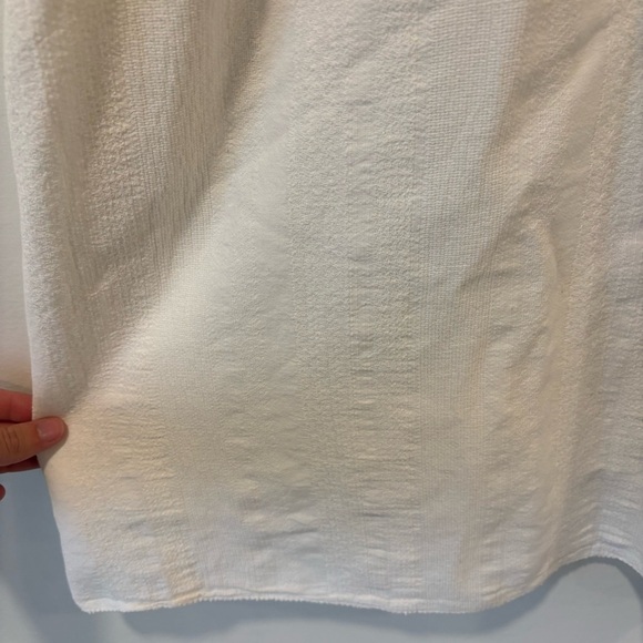 Faherty Annabelle White Organic Cotton Flax Dress Peasant Cottagecore Costal - Picture 9 of 14